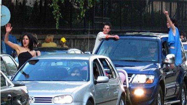 Полицейски ескорт за абитуриентите  в Силистра