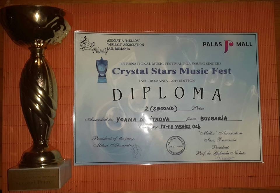 Момиче от Монтана спечели второ място на фестивала CRYSTАL STARS 9 Момиче от Монтана спечели второ място на фестивала CRYSTАL STARS