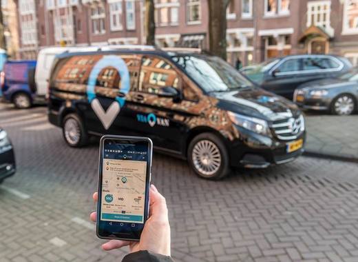 The app ViaVan, matching cab riders on the same route, challenges Uber