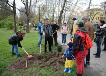 Общинари засадиха 100 дръвчета в Морската градина на Варна