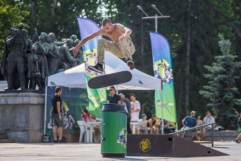 Шоу с над половин тон скейт и паркур уреди за финал на Sprite Urban Fest 2018