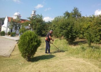 Кмет коси и чисти в село