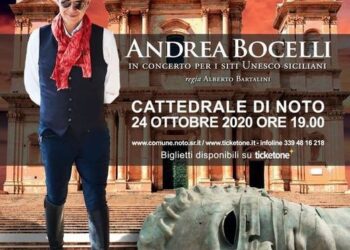Andrea Bocelli promotes the Sicilian Unesco sites in Noto