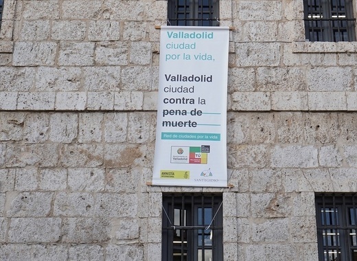 Valladolid reminds its residents that the fight against the death penalty goes on