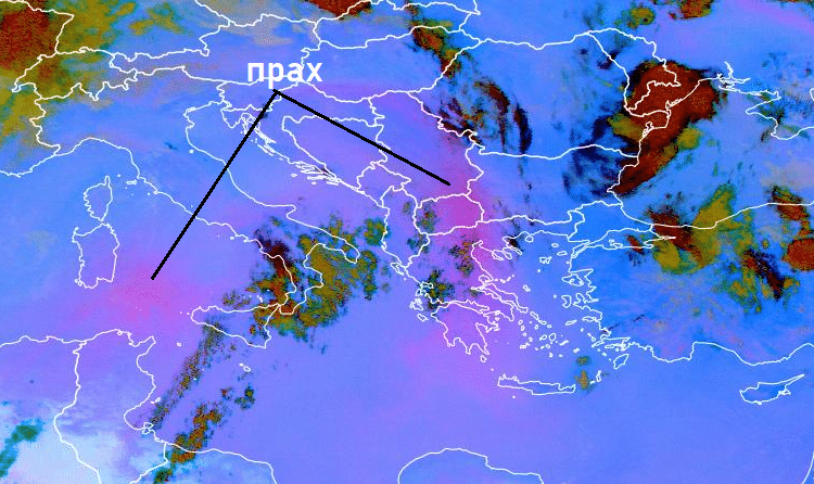 Сахарският прах достигна западната ни граница.