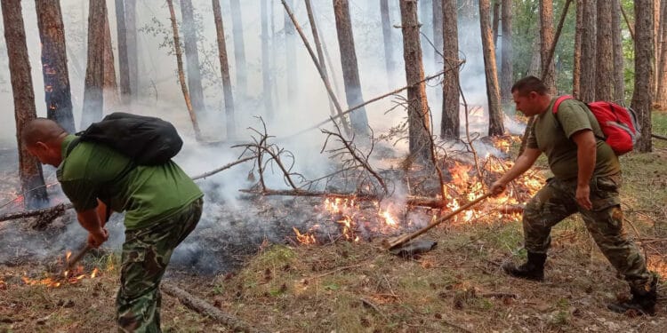 Военни се включиха в овладяването на огъня