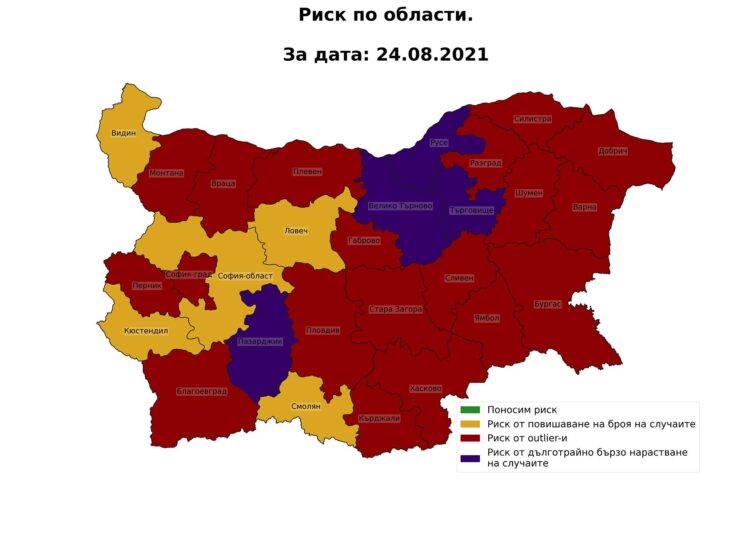 Проф. Витанов: Пазарджик и Русе вече са в лилавата зона 1 Лилавото става повече на картата.