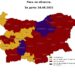 Лилавото става повече на картата.