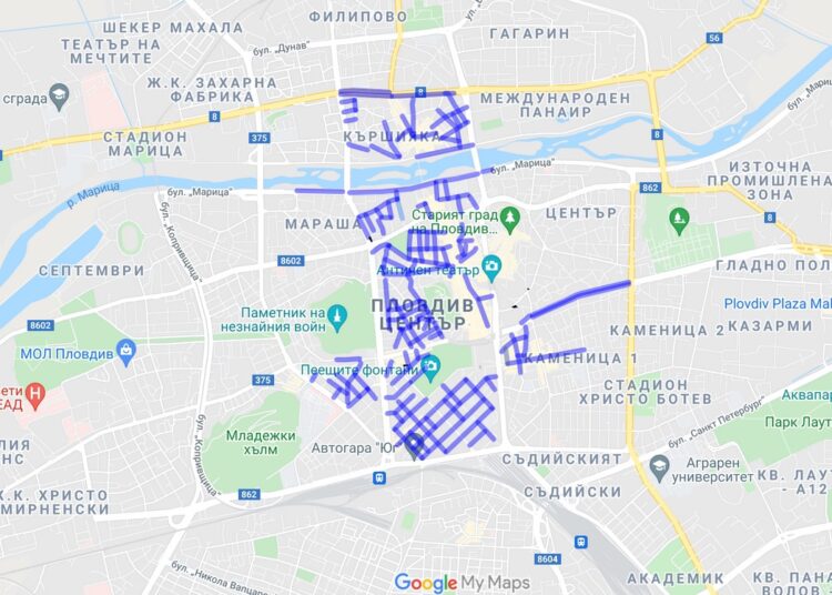 Паркираме за левче в „Синя зона“ – Пловдив благодарение на паркомати 1 Синя зона - Пловдив