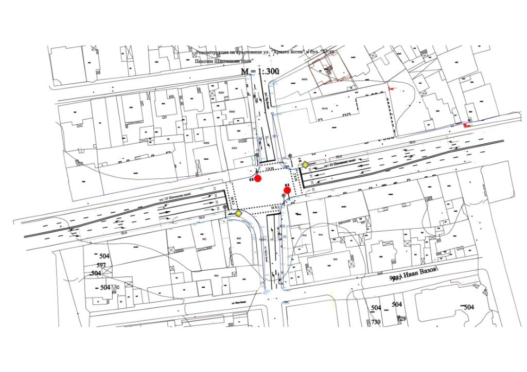 Ремонтират възлово кръстовище в Казанлък 1 REMONT KRUSTOVISHTE