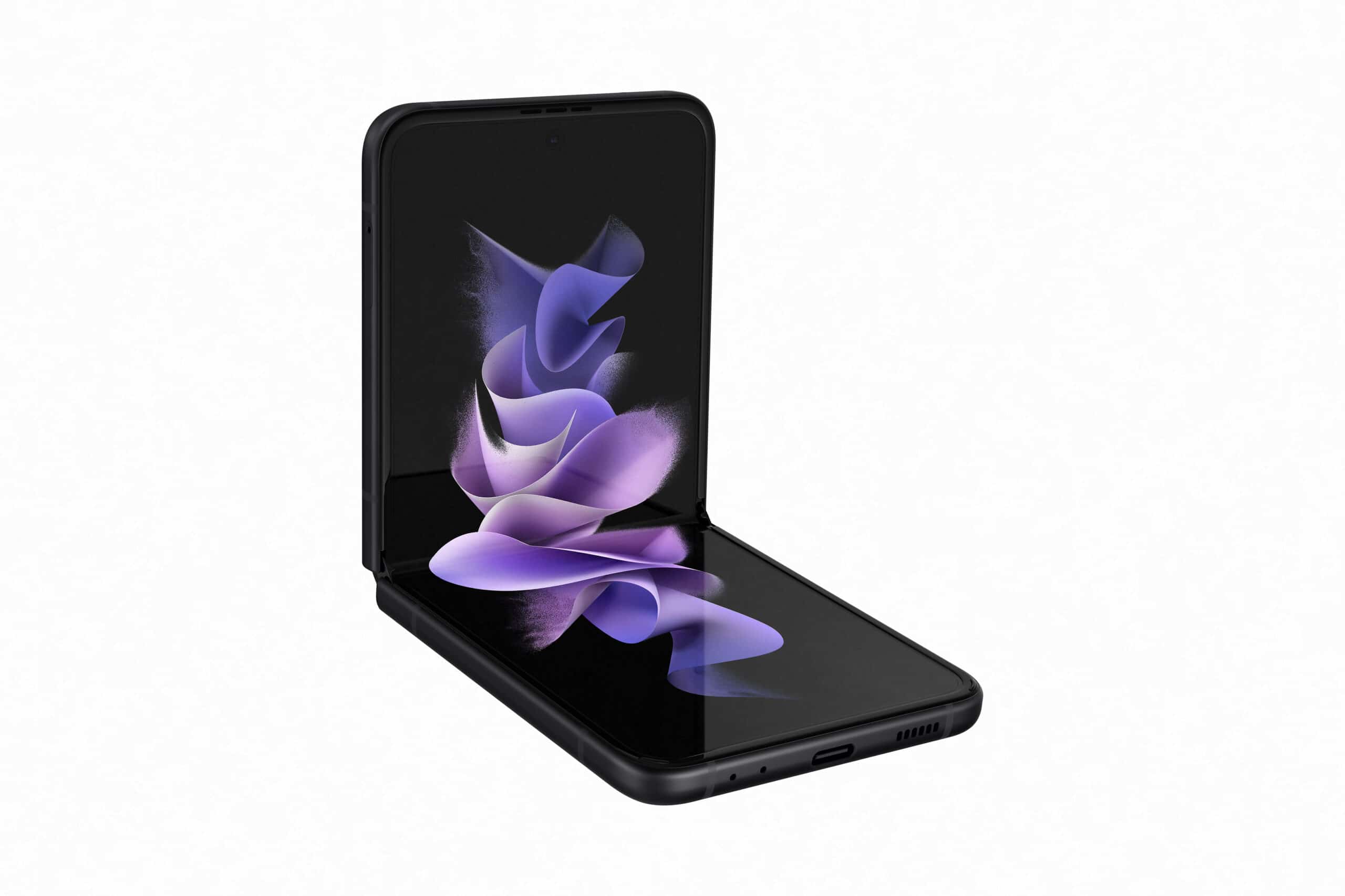 samsung galaxyzflip3 5g phantomblack l30 table top scaled