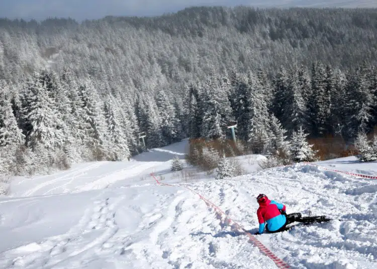София (22 януари 2022) С шестото поредно издание на "Home Mountain Winter DH"! бе отбелязан Световният ден на снега. Събитието се провежда край хижа "Алеко" на Витоша и е част от традиционния "Витоша Зимен Фест". Пресфото - БТА снимка: Минко Чернев (ПК)
