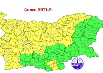 Внимание! Жълт код за силен вятър в почти цялата страна