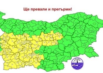 Обявен е жълт код за опасно време в 12 области