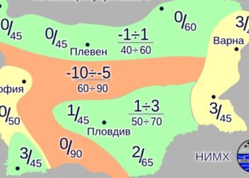 Времето през януари – от минус 20 до плюс 15 градуса