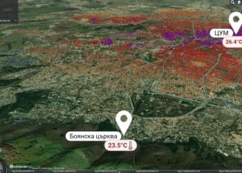 София прегрява: 6°C по-горещо в центъра спрямо периферията