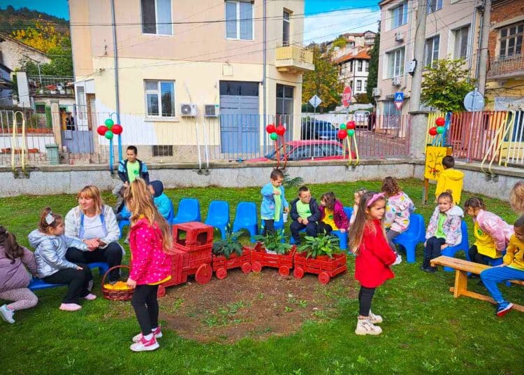 Беседка с еко библиотека откриха в детската градина в Ивайловград (снимки) 1 1 45