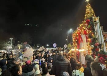 Светна коледната елха в Козлодуй (снимки)