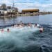 В студените вълни на Черно море се впуснаха 14 смелчаци от Царево (снимки)